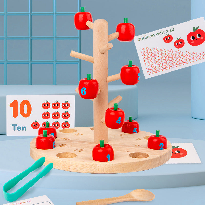 Montessori Fun Apple Picking Game – Children's Cognitive and Focus Training