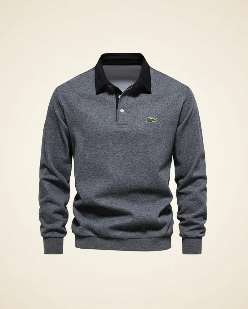 LC Refined Long-Sleeve Polo Fleece