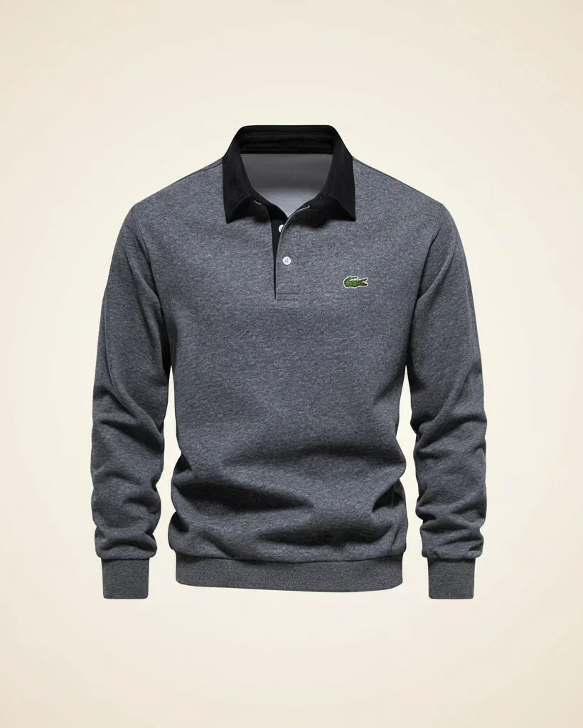 LC Refined Long-Sleeve Polo Fleece