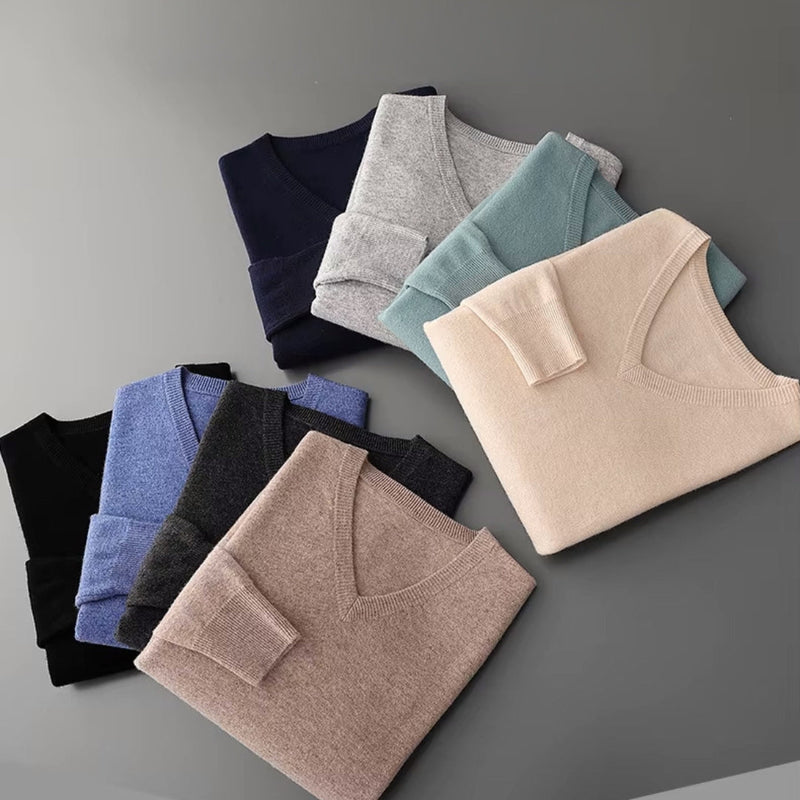 Aria Men's Merino Wool Sweater – Classic Lightweight Knit