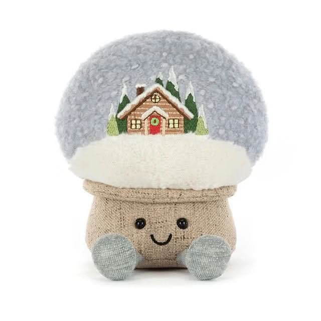 Plush Snow Globe Toy – Soft Winter Cuddly Friend, 7.9 in
