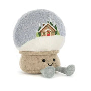 Plush Snow Globe Toy – Soft Winter Cuddly Friend, 7.9 in