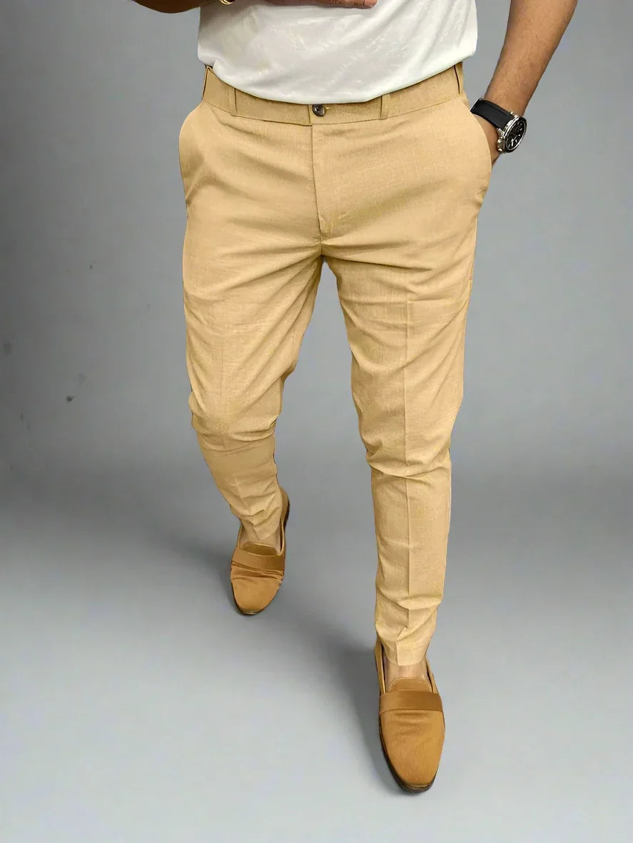 Legato Men's Tailored Pants – Stretch Smart Casual Trousers