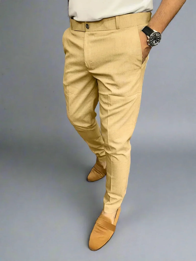 Legato Men's Tailored Pants – Stretch Smart Casual Trousers