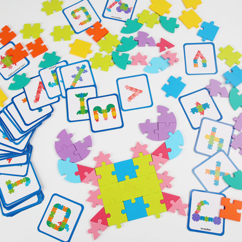 Montessori Card Three-dimensional Logical Thinking Puzzle