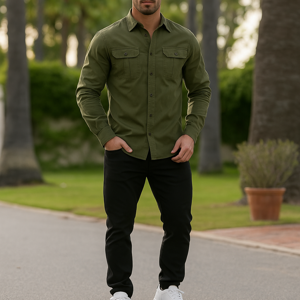 Battistilo Veloso Men's Cotton Corduroy Shirt – Casual Essential