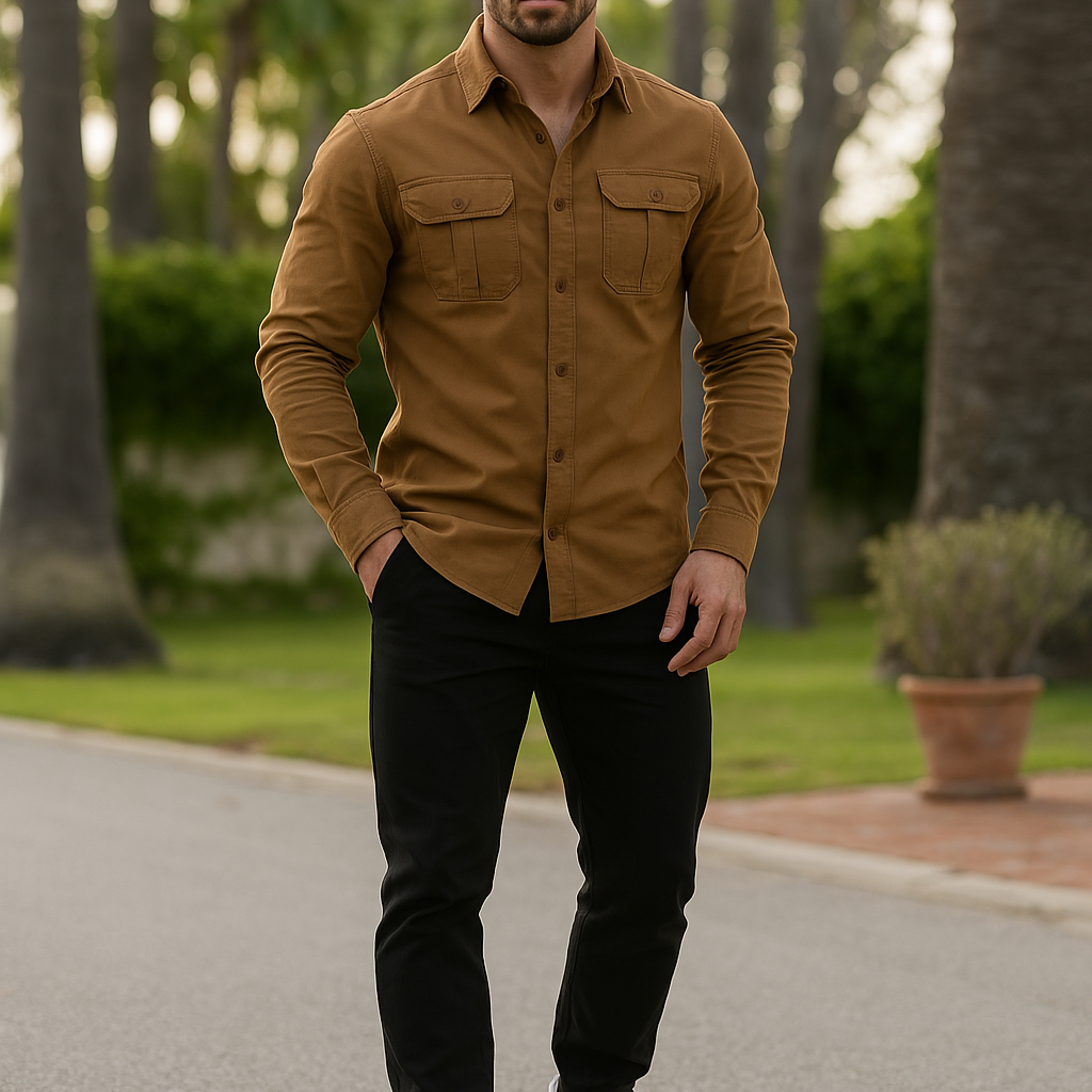 Battistilo Veloso Men's Cotton Corduroy Shirt – Casual Essential