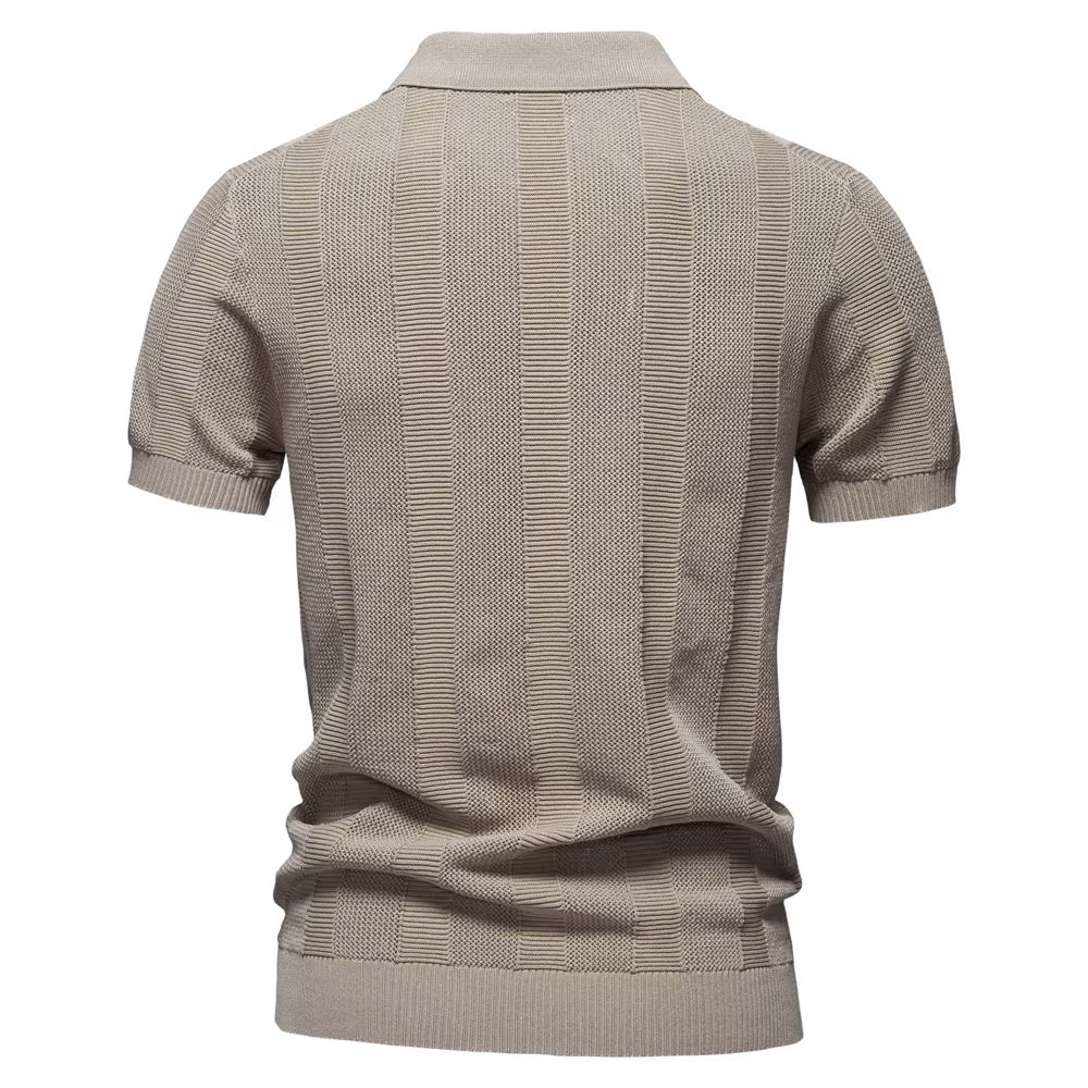 Verona Forte Men's Mesh Polo Shirt – Breathable Slim Fit