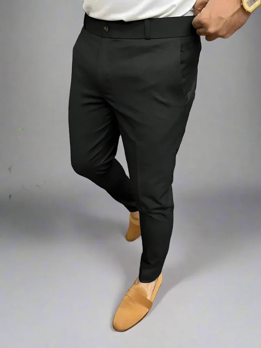 Legato Men's Tailored Pants – Stretch Smart Casual Trousers