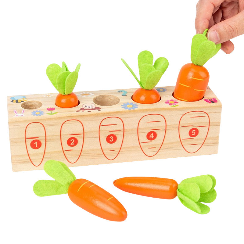 Montessori Wooden Fun Number Carrot Pulling Game – Cognition
