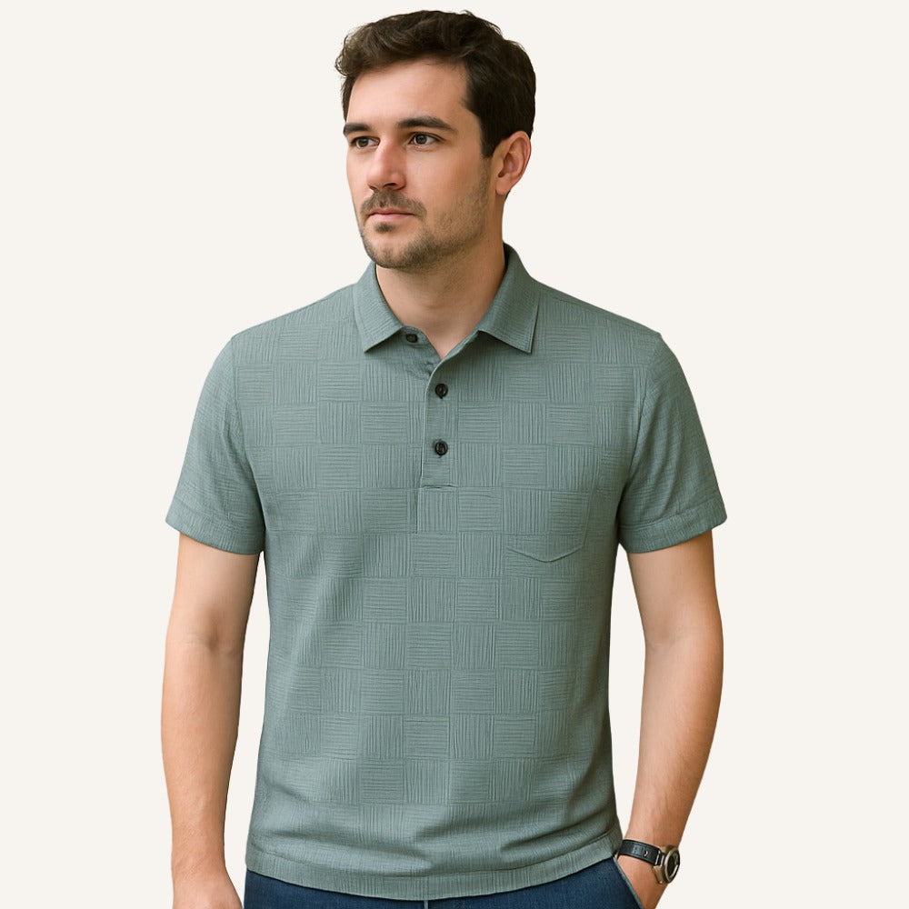 Minimal Polo Shirt Coastal Line