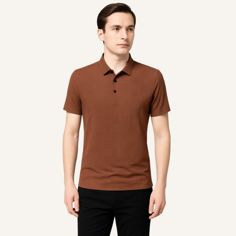 Minimal Polo Shirt Coastal Line