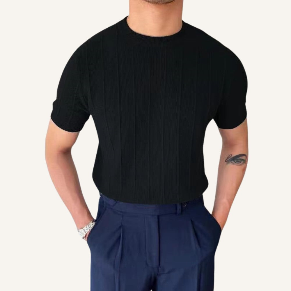 Textured Knit T-Shirt Belgrano