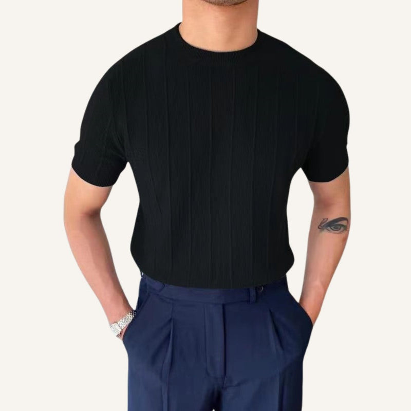 Textured Knit T-Shirt Belgrano