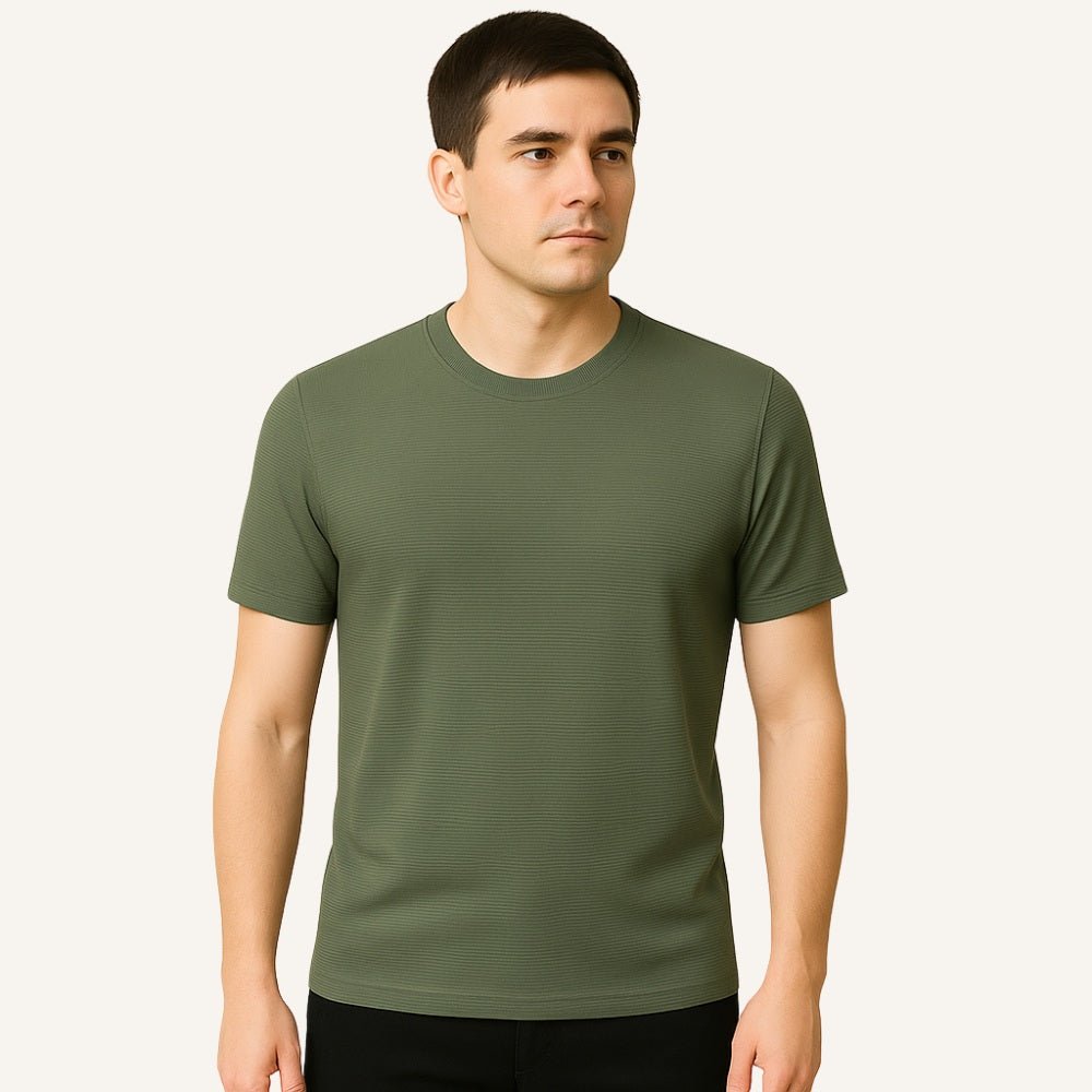 Basic Textured T-Shirt Refined Fit
