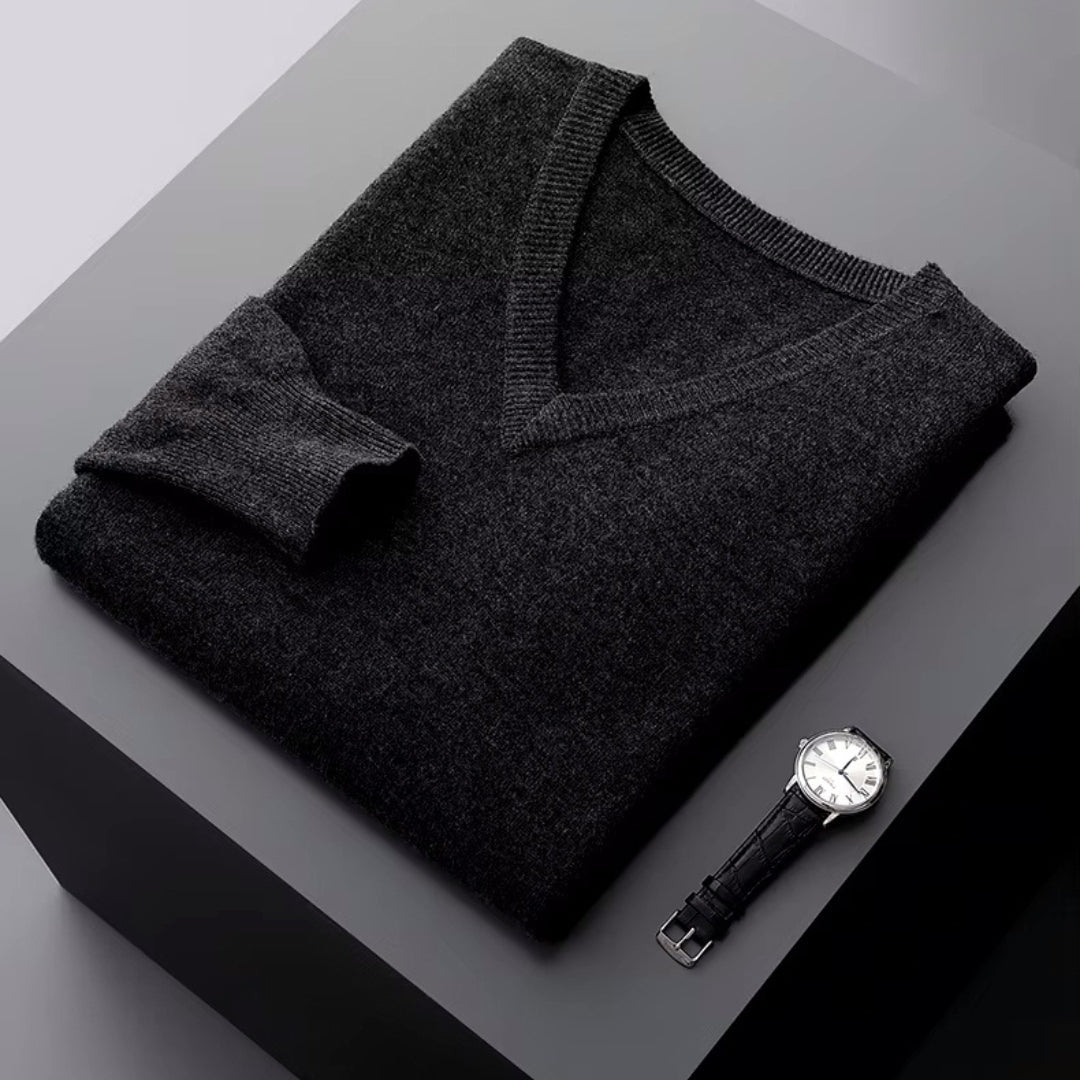 Aria Men's Merino Wool Sweater – Classic Lightweight Knit