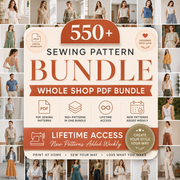 550+ Sewing Patterns Bundle – Dresses, Tops, Skirts and More