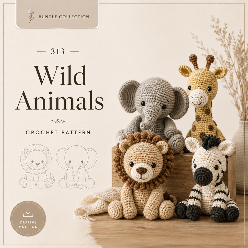 800 Crochet Patterns Bundle – Amigurumi Animals, Toys & Decorations