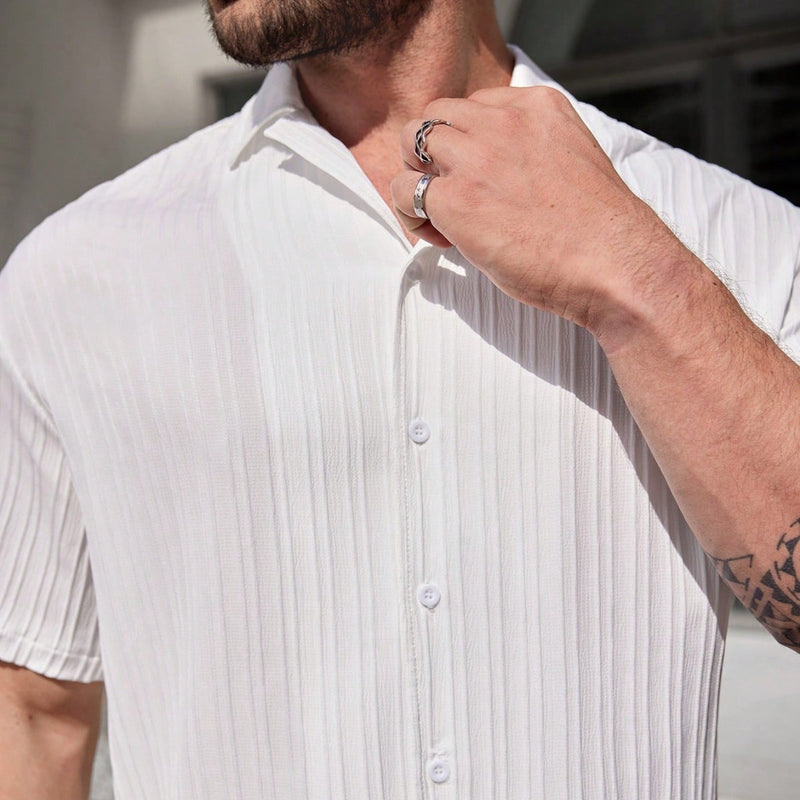 Textured Shirt Trousers Set Riviera Ease