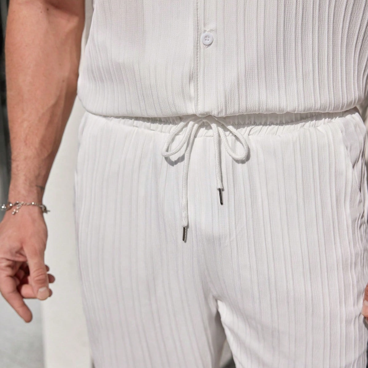 Textured Shirt Trousers Set Riviera Ease