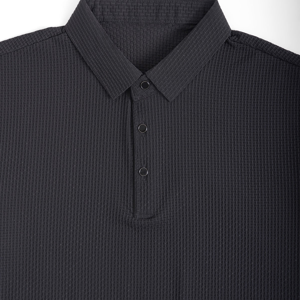 Soffice Minimale Men's Long Sleeve Polo Shirt – Slim Fit