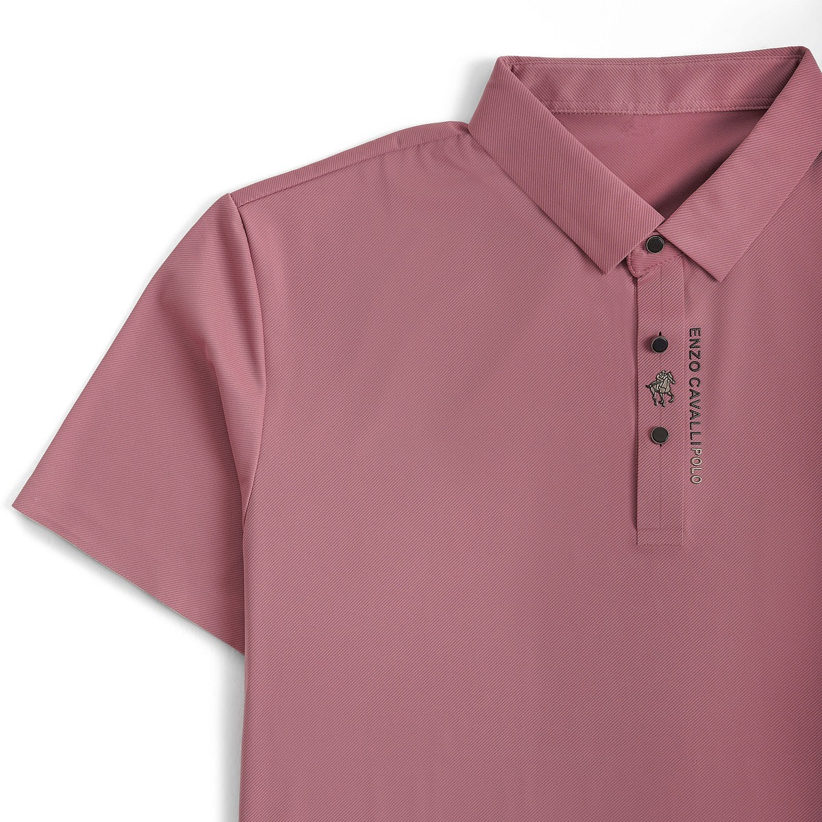 Cavaliere Men's Short Sleeve Polo Shirt – Breathable Slim Fit