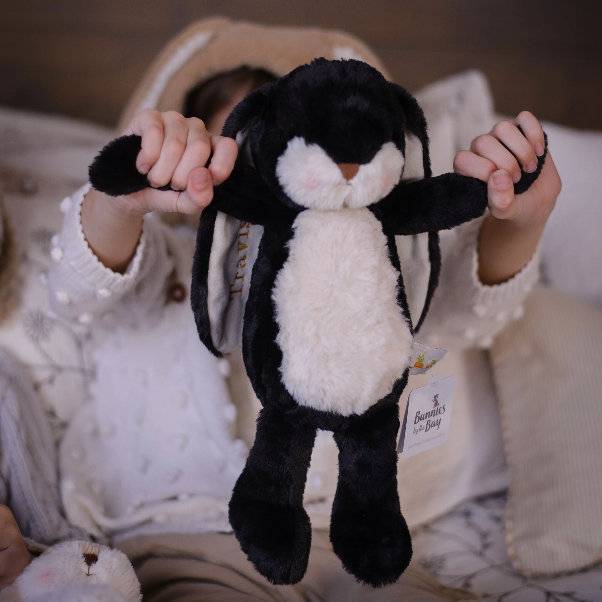 Little 12" Floppy Nibble Bunny – Black