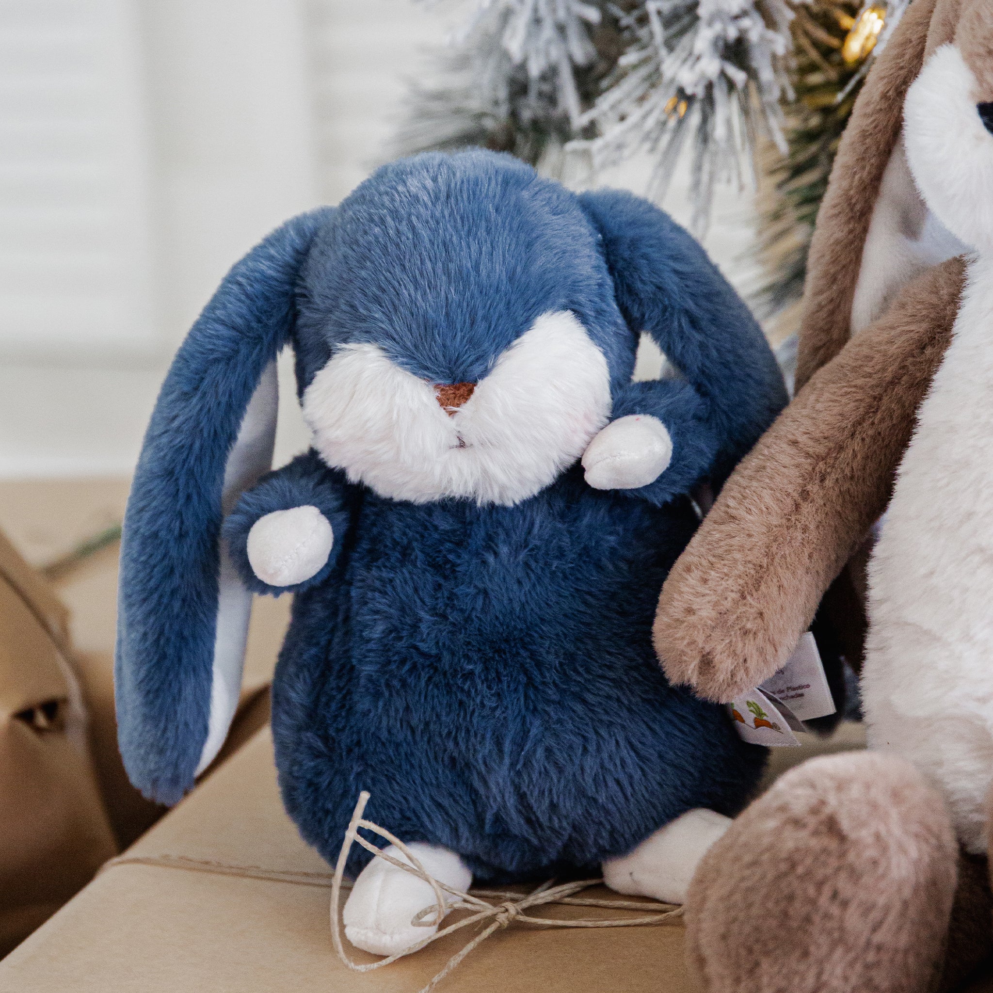 Tiny 8” Nibble Bunny - Starry Night Blue