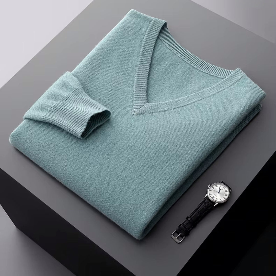 Aria Men's Merino Wool Sweater – Classic Lightweight Knit