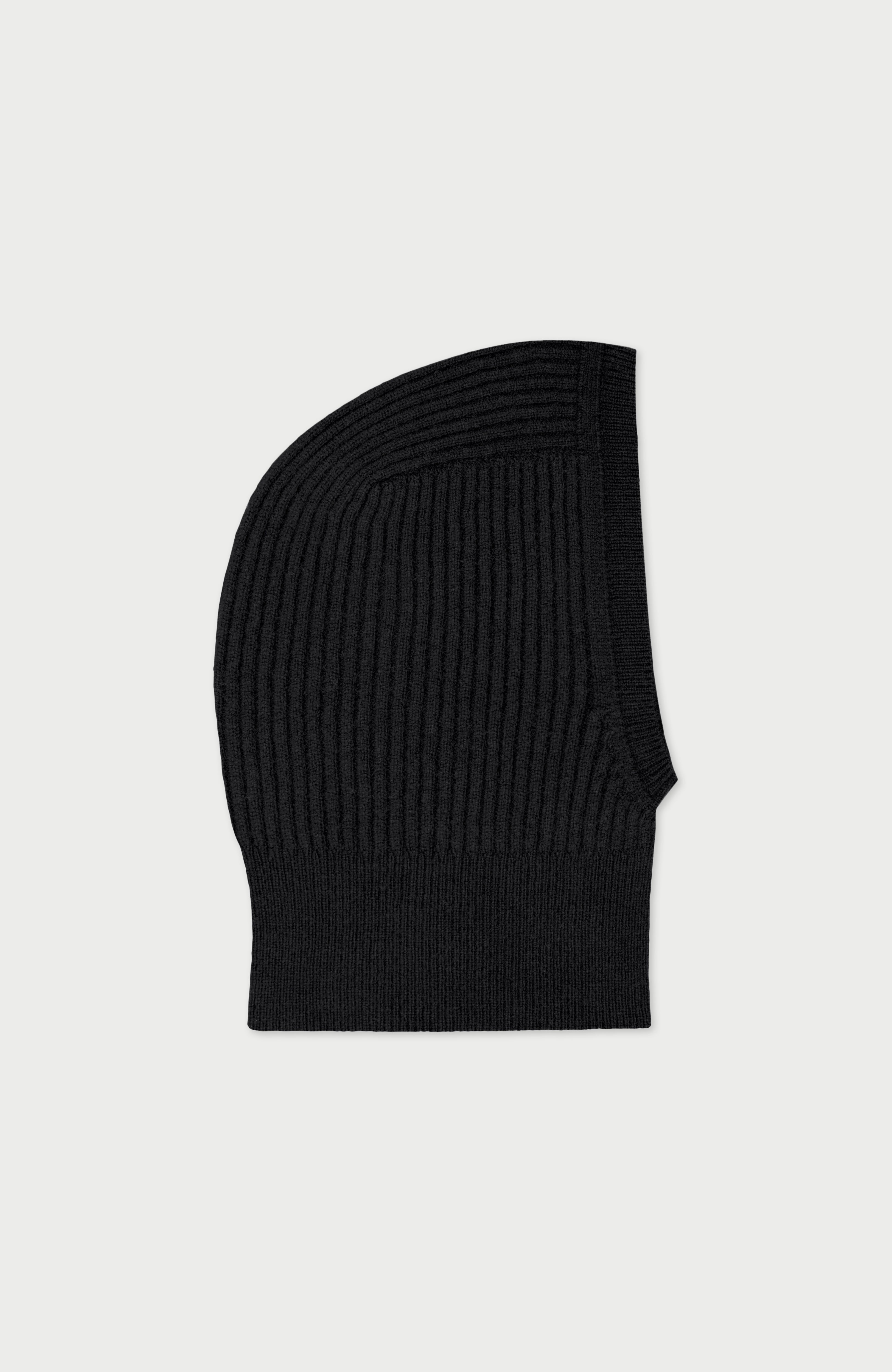 Merino Cashmere Ribbed Open Face Balaclava