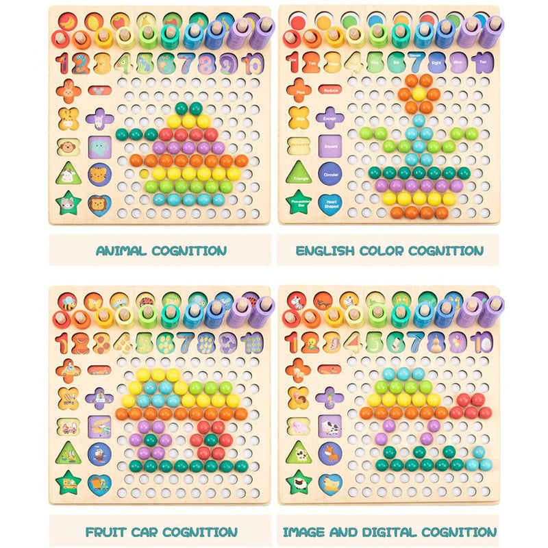 Montessori Educational Wooden Board (Math – Fishing Board Game)
