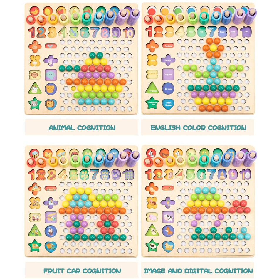 Montessori Educational Wooden Board (Math – Fishing Board Game)