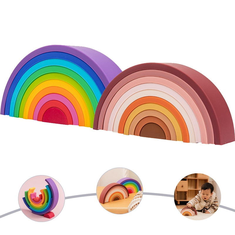 Silicone Building Rainbow Gift Sets