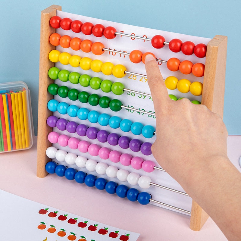 Montessori Children Abacus – Learning Stand Wooden Toy