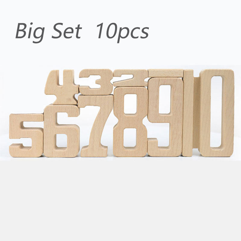 Number Building Blocks - Wooden Math Digital Toys