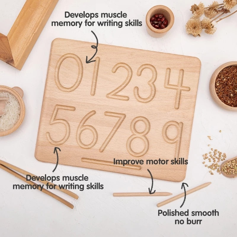 Montessori Letters and Numbers Tracing Boards