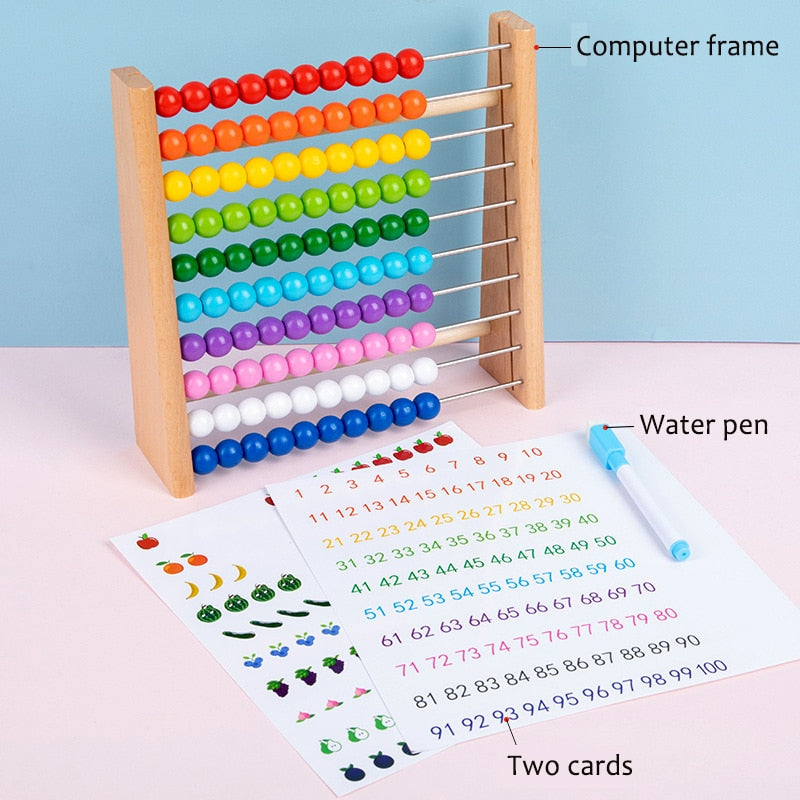 Montessori Children Abacus – Learning Stand Wooden Toy