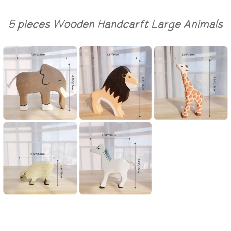 Wooden Handcrafted Large Animals Toys