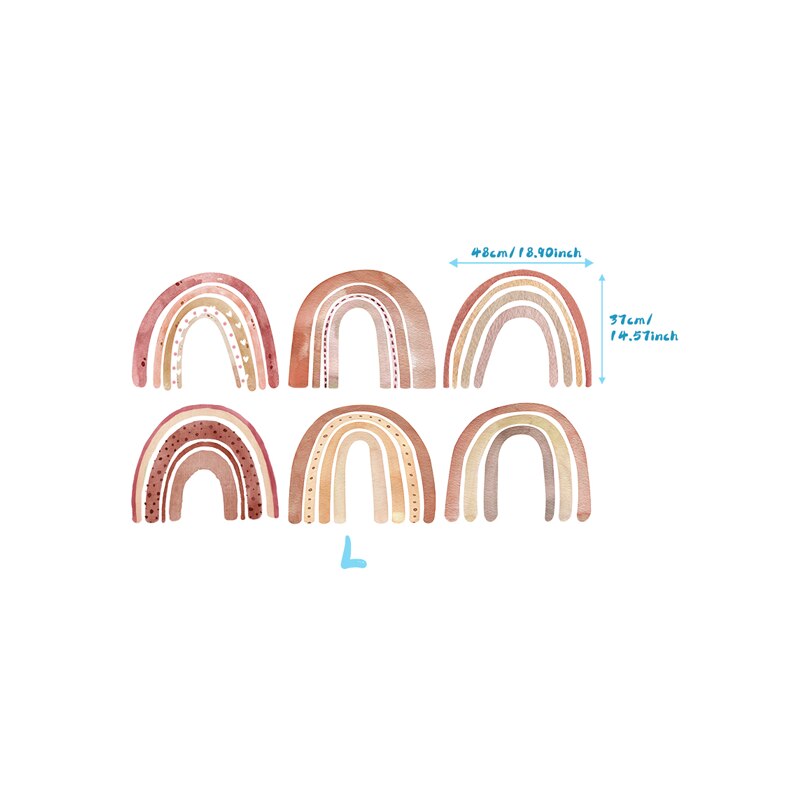 Rainbow Nursery Decor Wall Stickers