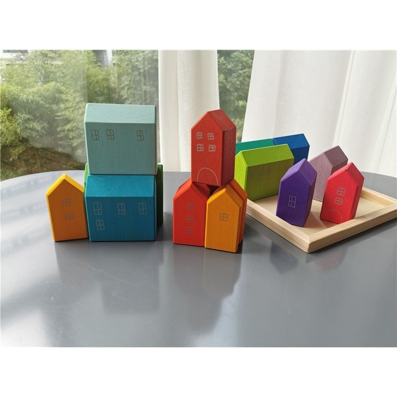 Waldorf Wooden Block Sets, Houses and Blocks