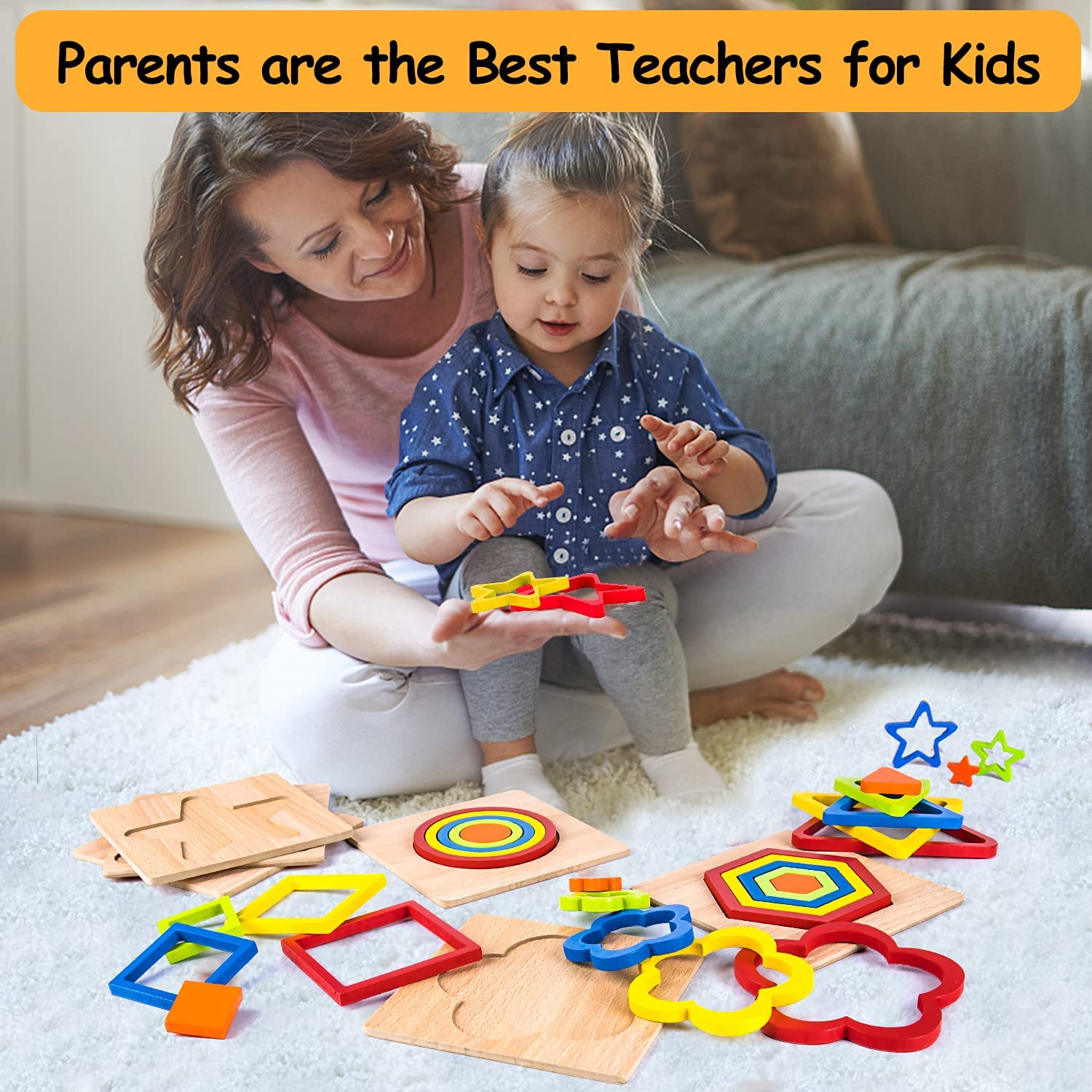 Toddler Montessori Shape Sorting Puzzle