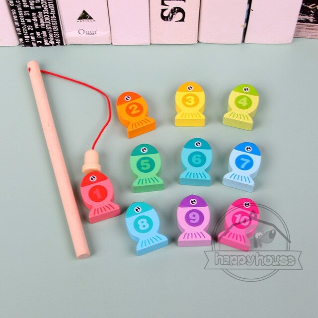 Montessori Educational Wooden Board (Math – Fishing Board Game)