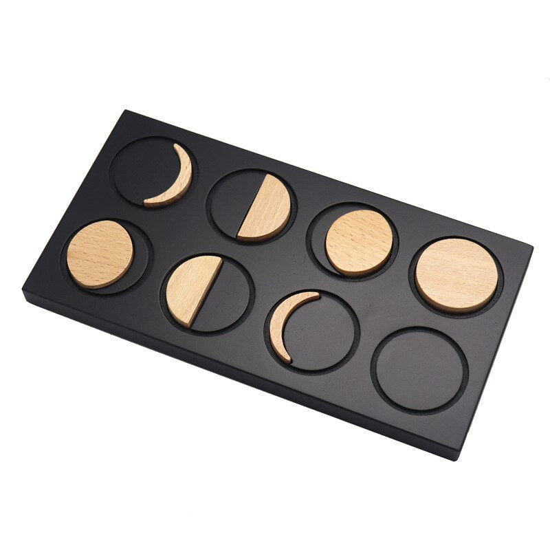 8 Moon Phases Wooden Puzzle