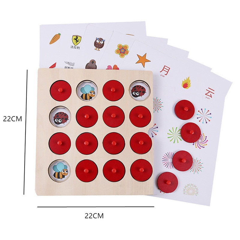 Montessori Memory Match Wood Game