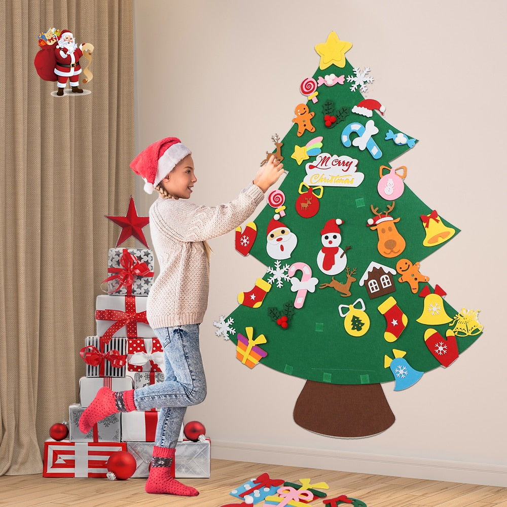 Montessori Felt Christmas Tree with 32 Pieces