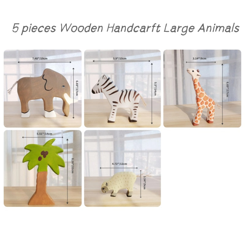 Wooden Handcrafted Large Animals Toys