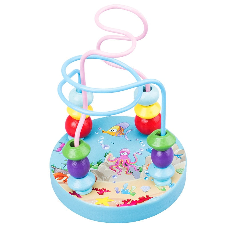 Montessori Wooden Lacing Toy DIY Wooden Beads for Children