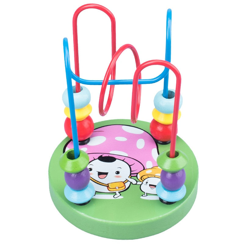 Montessori Wooden Lacing Toy DIY Wooden Beads for Children