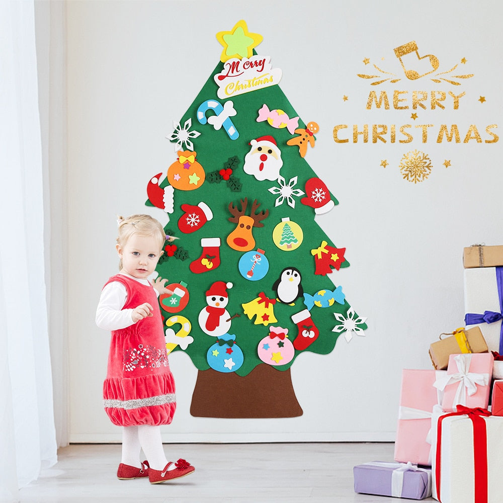 Montessori Felt Christmas Tree with 32 Pieces
