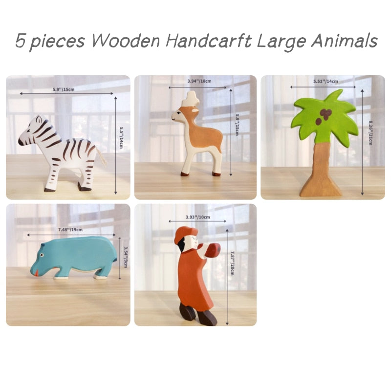 Wooden Handcrafted Large Animals Toys